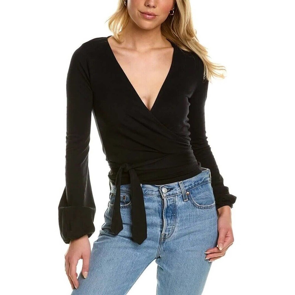 n:PHILANTHROPY Grace Black Cat Top Black Women's Size Small NEW MSRP 148.00
